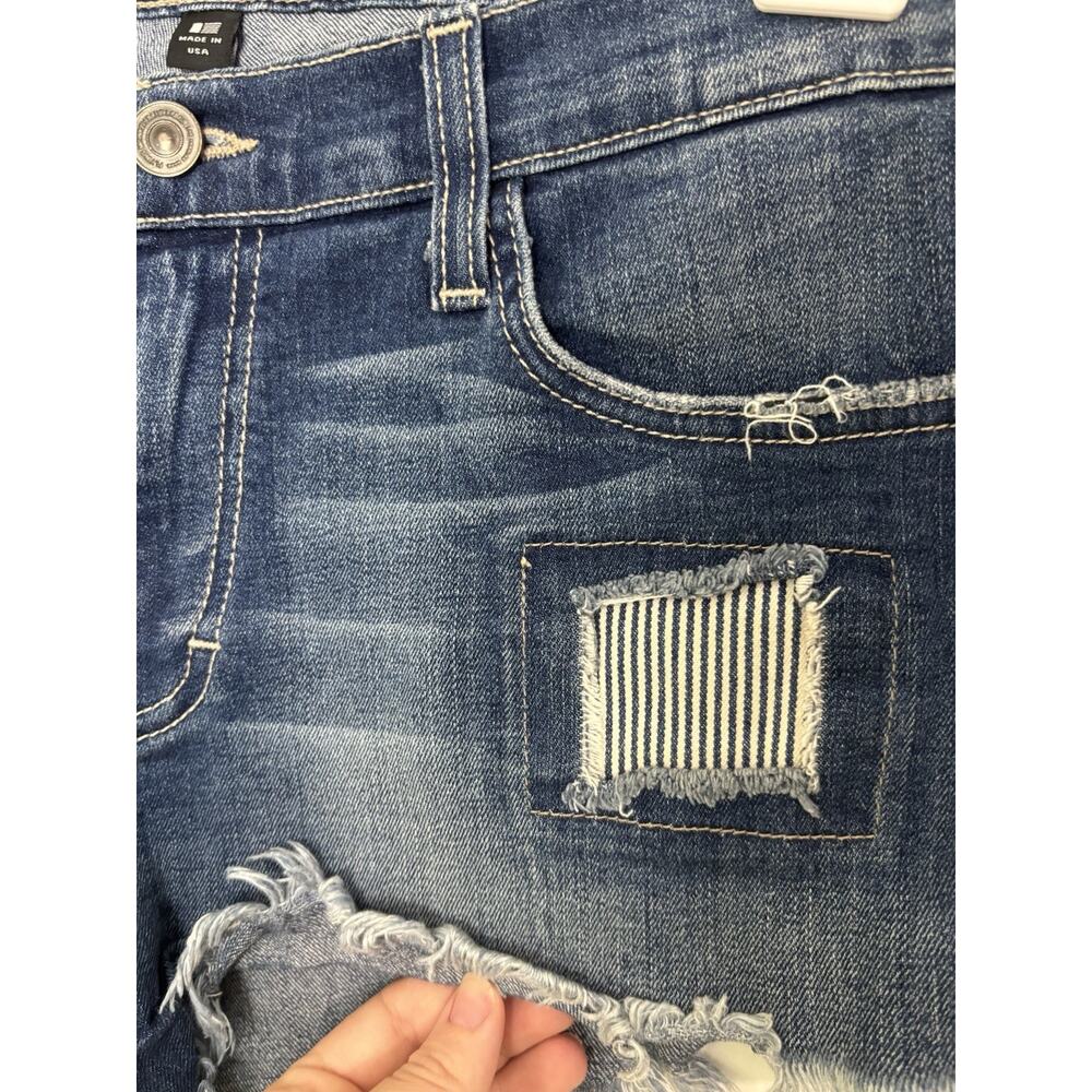 Flying Monkey Low Rise Patchwork Denim Shorts Siz… - image 5